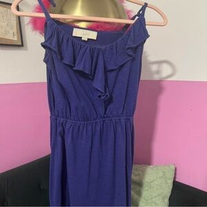 Loft Y2K royal blue ruffled maxi dress